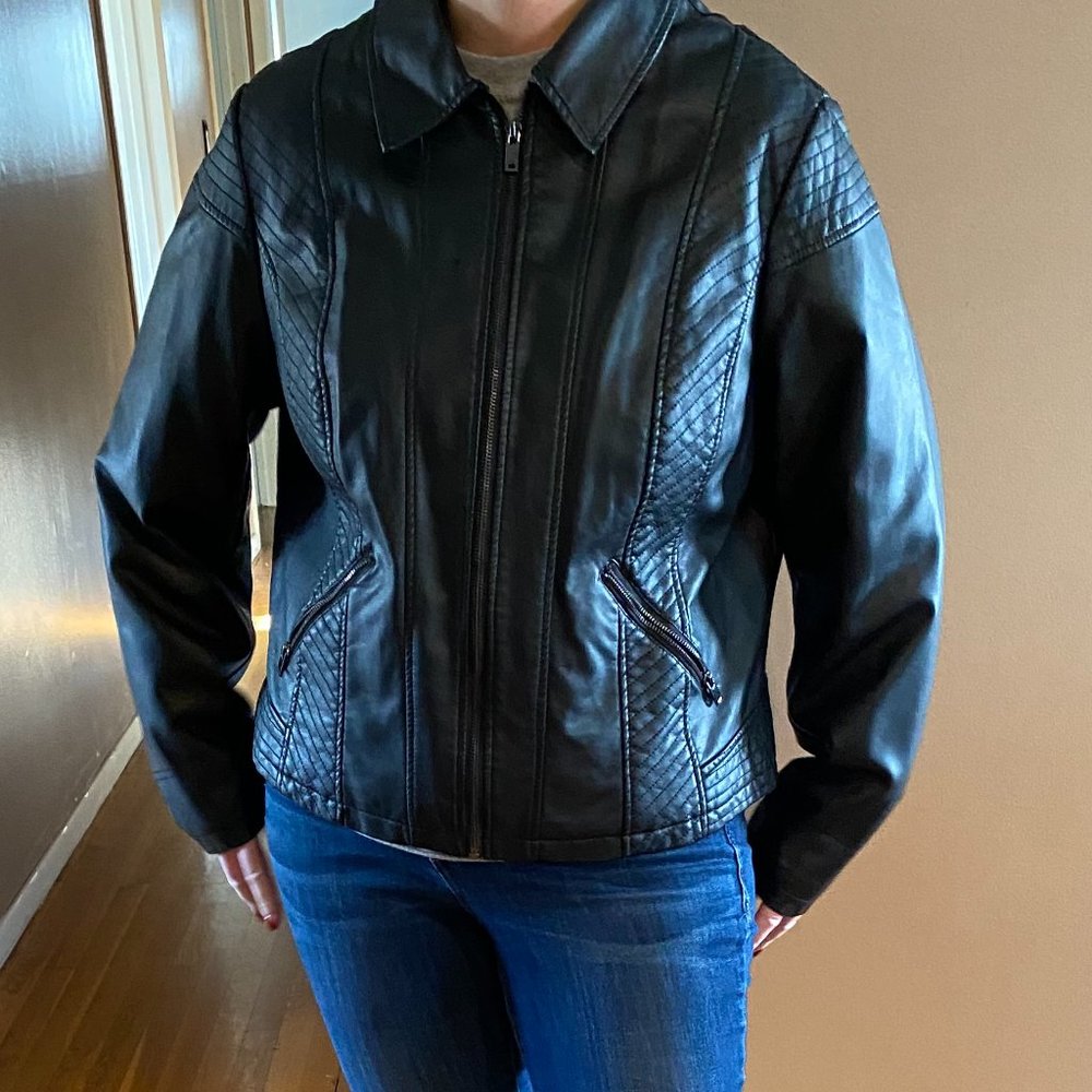 American Rag Faux Leather Quilted Jacket XL